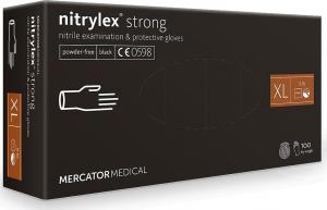Mercator Medical rękawice diagnostyczne nitrylex strong black roz. XL 100szt. RD30237005 1