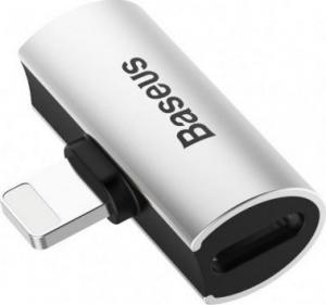 Adapter USB Baseus CAL46-S1 Lightning - Lightning x2 Srebrny  (BSU1203SLVBLK) 1