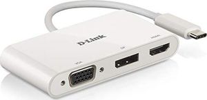 Stacja/replikator D-Link 3-in-1 USB-C to HDMI/VGA/DisplayPort Adapter 1