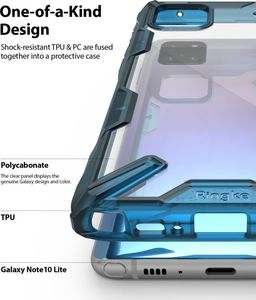 Alogy Etui na telefon Ringke Fusion X do Samsung Galaxy Note 10 Lite Space Blue uniwersalny 4