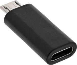 Adapter USB InLine USB-C - microUSB Czarny  (33302I) 1