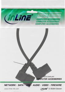 Kabel zasilający InLine InLine Przedłużacz od zasilania monitora - C13 - C14 - czarny - 0.5m - kątowy 2