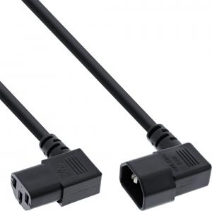 Kabel zasilający InLine InLine Przedłużacz od zasilania monitora - C13 - C14 - czarny - 3m - kątowy 1
