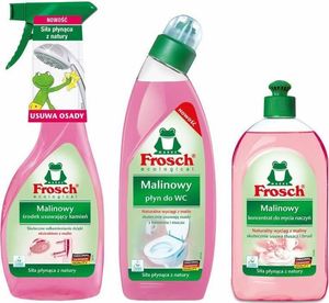 Frosch Frosch Zestaw 3 Malinowych Płynów Do Wc + Do Naczyń + Do Usuwania Kamienia 2