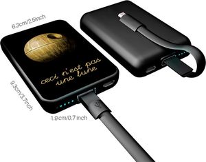 Powerbank Smartools SMARTOOLS | POWER BANK MC10 CARD STARWARS 10000 mAh Czas ładowania: 8 h Użycie: 500 razy Prąd wyjściowy: 2.1 A / 5V. Złącze USB Wskaźnik ładowania: 4 LED 2