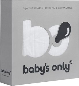 Babys Only Babys Only, Otulacz bambusowy, biały, 120x120cm 1