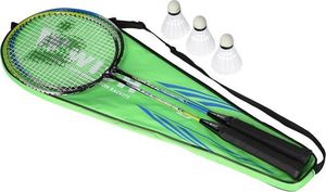 WISH STEELTEC 216K ZESTAW RAKIET DO BADMINTONA ZIELONY+NIEBIESKI + LOTKI 3 SZT WISH 8