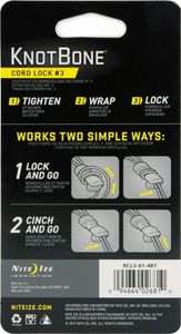Nite Ize Nite Ize Blokada do lin KnotBone #3 czarny 4 sztuki 3
