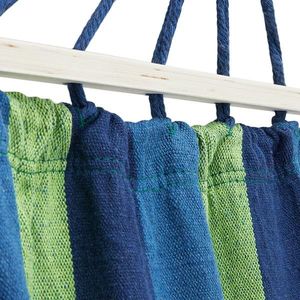 Nils Extreme Hamak z drewnianą belką 70 cm i metalowym uchwytem niebieski 200x100 cm (NC9001) 5