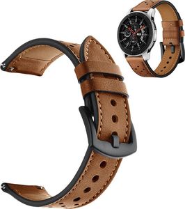 Pasek Skórzany Galaxy Watch 46 mm - Black uniwersalny 2