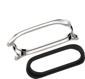 Pasek skórzany do Xiaomi Mi Band 3/4- Brown-Silver uniwersalny 6