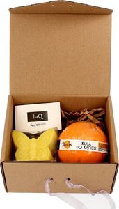 LaQ LaQ Zestaw prezentowy dla kobiet (mydło glicerynowe Motylek+kula do kąpieli Melon) 1op. 1
