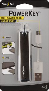 Kabel USB Nite Ize Nite Ize Kabel micro USB PowerKey w ochronnym opakowaniu ciemno szary 1