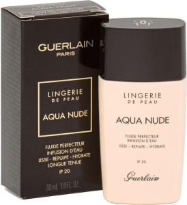 Guerlain Lingerie De Peau Aqua Nude Foundation 06W Tres Fonce Dore 30ml 1