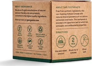 Georganics Georganics, Mineralna pasta do zębów w słoiku Spearmint, 60ml 3