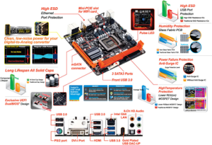 Płyta główna Gigabyte GA-B85N Phoenix, B85, DualDDR3-1600, DVI, HDMI, GBLAN, USB 3.0, mITX 5