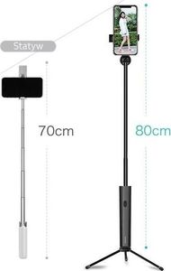 Selfie stick Usams USAMS Selfie Stick Meyan Bluetooth czarny/black ZB6901 (US-ZB069) 7