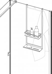 Koszyk prysznicowy Deante prostokątny czarny (ADM_N52K) 15