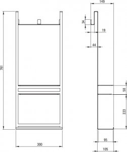Koszyk prysznicowy Deante prostokątny czarny (ADM_N52K) 16