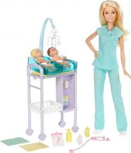 Lalka Barbie Mattel Kariera - Zestaw Pediatra (GKH23) 1