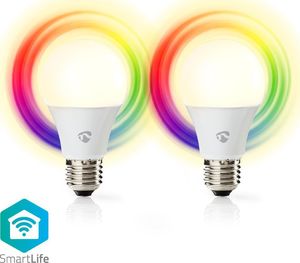 Nedis Nedis WiFi Smart LED Bulbs | Full Colour and Warm White | E27 | 2 pack 2