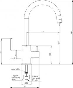 Bateria kuchenna Deante stojąca czarna matowa (BCH N64M) 2