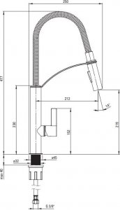 Bateria kuchenna Deante Gerbera stojąca czarna (BGB_N72M) 5