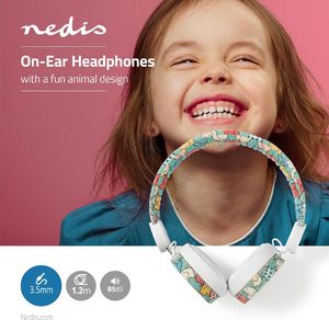 Słuchawki Nedis Round Cable Elephant (HPWD4100WT) 7