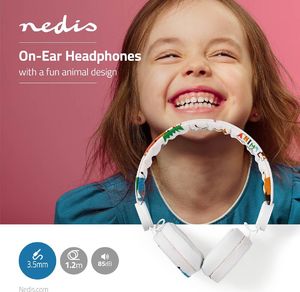 Słuchawki Nedis Round Cable Elephant (HPWD4104WT) 4