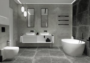 Bateria wannowa Deante Arnika ścienne czarny (BQA_N10M) 3