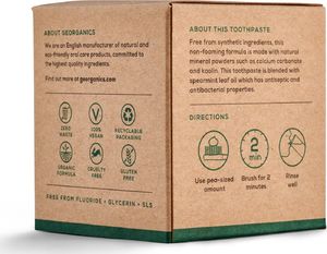 Georganics Georganics, Mineralna pasta do zębów w słoiku Spearmint, 120ml 3