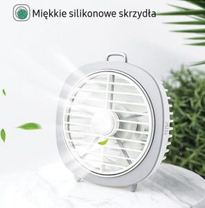 Wentylator USB Usams USAMS Wiatrak z lampką szary/grey ZB65FS2 (US-ZB065) 10