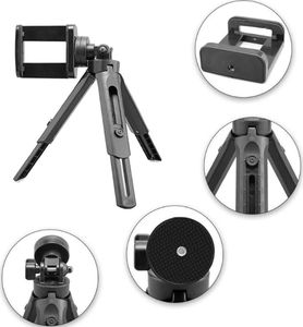 Selfie stick Selfie Stick Statyw Kijek - Tripod ZD84 - Black uniwersalny 3