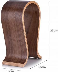 Stojak na słuchawki drewno 3