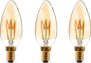 Nedis Nedis LED Retro Filament Lamp E14 | Candle | 3 W | 100 lm | 3 pack 1