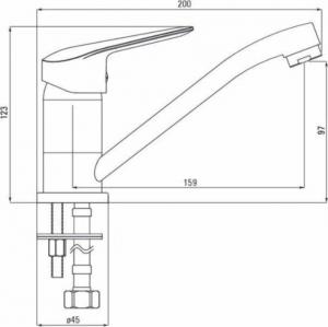 Bateria umywalkowa Deante Neo Boro stojąca chrom (BMO_026M) 2