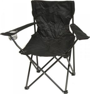 Saska Garden Krzesło turystyczne deluxe składane wędkarskie czarne 1