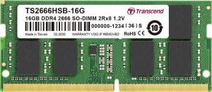 Pamięć do laptopa Transcend SODIMM, DDR4, 16 GB, 2666 MHz, CL19 (TS2666HSB-16G) 1