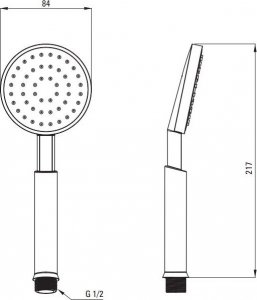 Zestaw prysznicowy Deante TEMISTO Deszczownica z baterią wannową (NAC_N1QT) 2