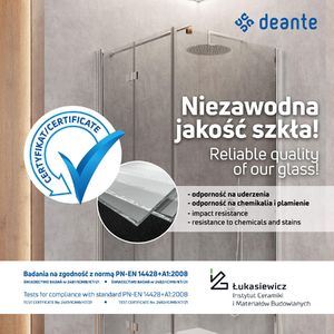 Deante KABINA FUNKIA NERO 80X80 PÓŁOKRĄGŁA 2