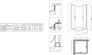 Deante kabina prysznicowa Nero 90x90 (KYC_N41K) 2