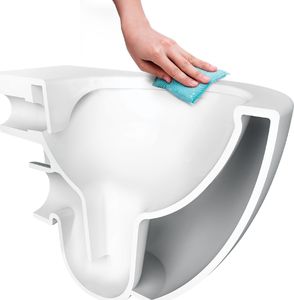 Zestaw podtynkowy Deante wisząca bezkołnierzowa Peonia Zero New + deska + stelaż + przycisk Slim Nero (CDEN6ZPW) 5