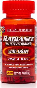 Holland & Barrett Holland & Barrett Radiance Multiwitaminy i Żelazo 1 na Dzień 240 Tabletek 1