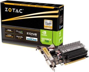 Karta graficzna Zotac GeForce GT 720 Zone Edition Low Profile, 2GB DDR3 (64 Bit), HDMI, DVI, VGA, BOX (ZT-71201-20L) 1