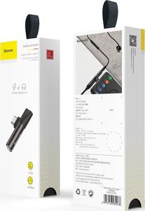 Adapter USB Baseus L41 USB-C - Jack 3.5mm + USB-C Czerwony  (6953156282285) 3