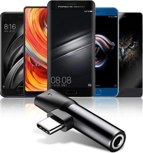 Adapter USB Baseus L41 USB-C - Jack 3.5mm + USB-C Czerwony  (6953156282285) 6