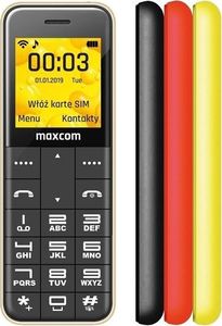 Telefon komórkowy Maxcom MM111  + Trzy obudowy Żółty 1