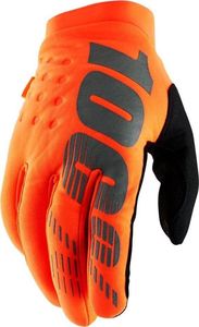 100% Rękawiczki 100% BRISKER Glove fluo orange black roz. L (długość dłoni 193-200 mm) (NEW) 1