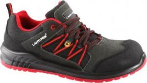 Lahti Pro półbuty ESD zamsz, oxford grafitowo-czerwone "39" (L3042339) 2