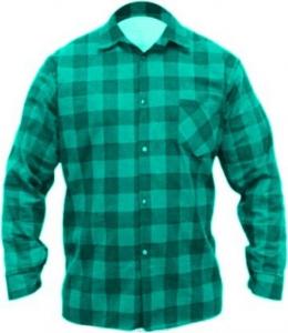 Dedra koszula flanelowa zielona, rozmiar M, 100% bawełna (BH51F4-M) 1